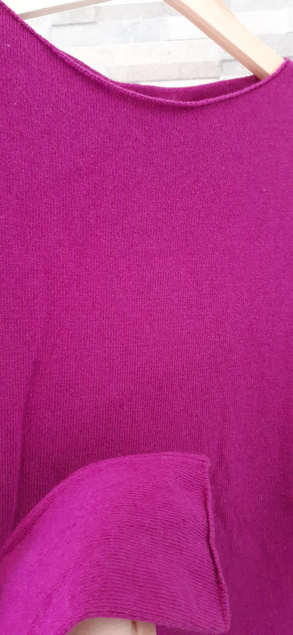 Maglione Scollo Barchetta Taglio Vivo