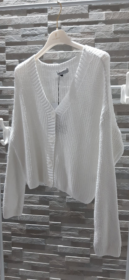 Cardigan Crop con maniche lunghe