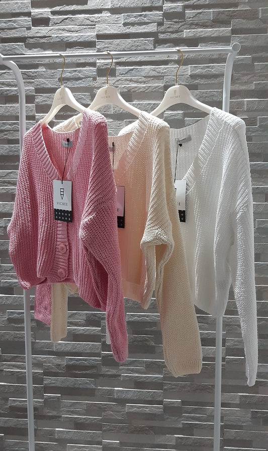 Cardigan Crop con maniche lunghe