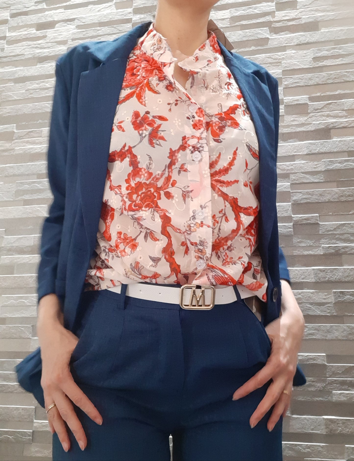 Camicia Coreana Flower